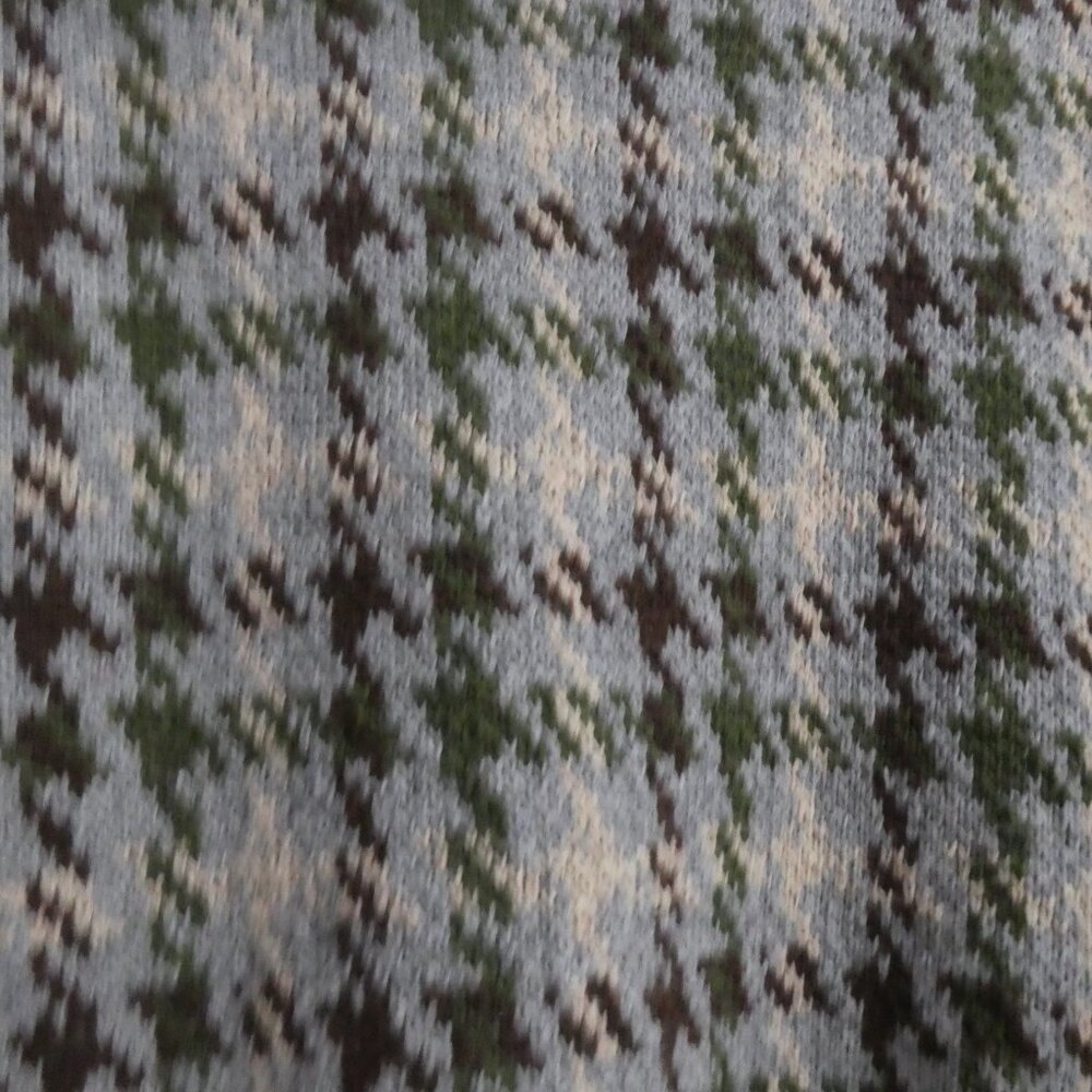 Heavy Wool Blend Houndstooth Button-Up Cardigan | xl - extra large | V-Neck - Picture 15 of 15